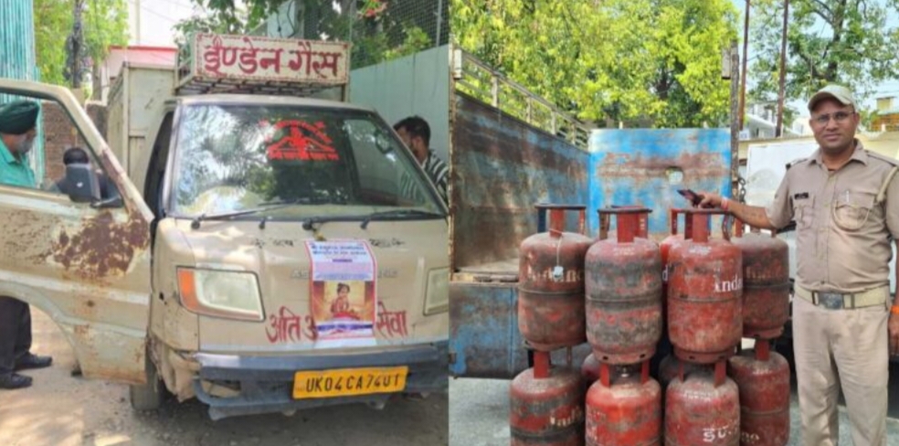 उत्तराखण्ड हल्द्वानी: अवैध गैस रिफिलिंग के खिलाफ सिटी मजिस्ट्रेट की कार्रवाई, गैस सिलेंडर से भरा वाहन सीज