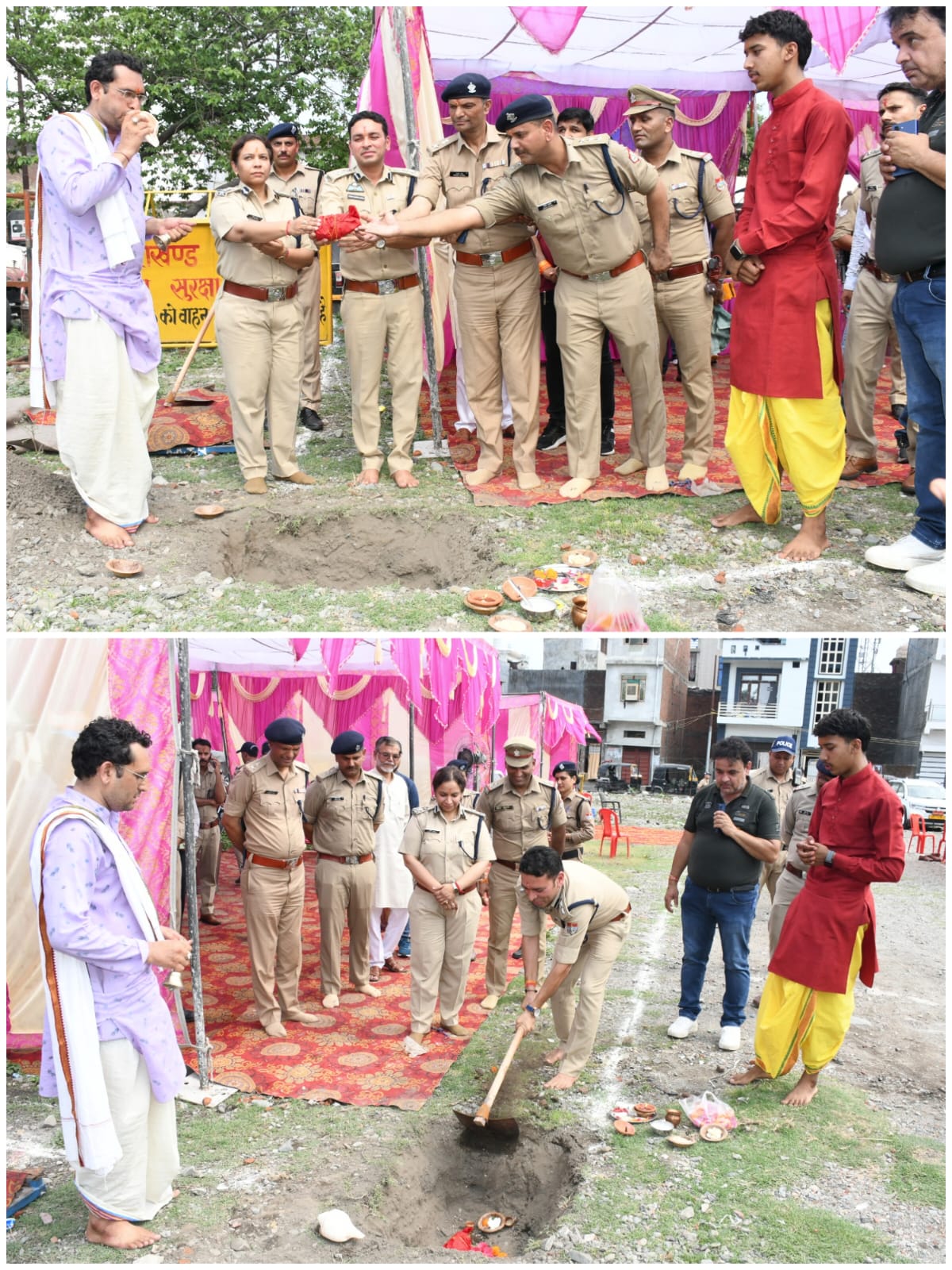 उत्तराखंड हल्द्वानी: मलिक के बगीचे में थाने का निर्माण कार्य शुरू, डीआईजी और एसएसपी ने किया भूमि पूजन