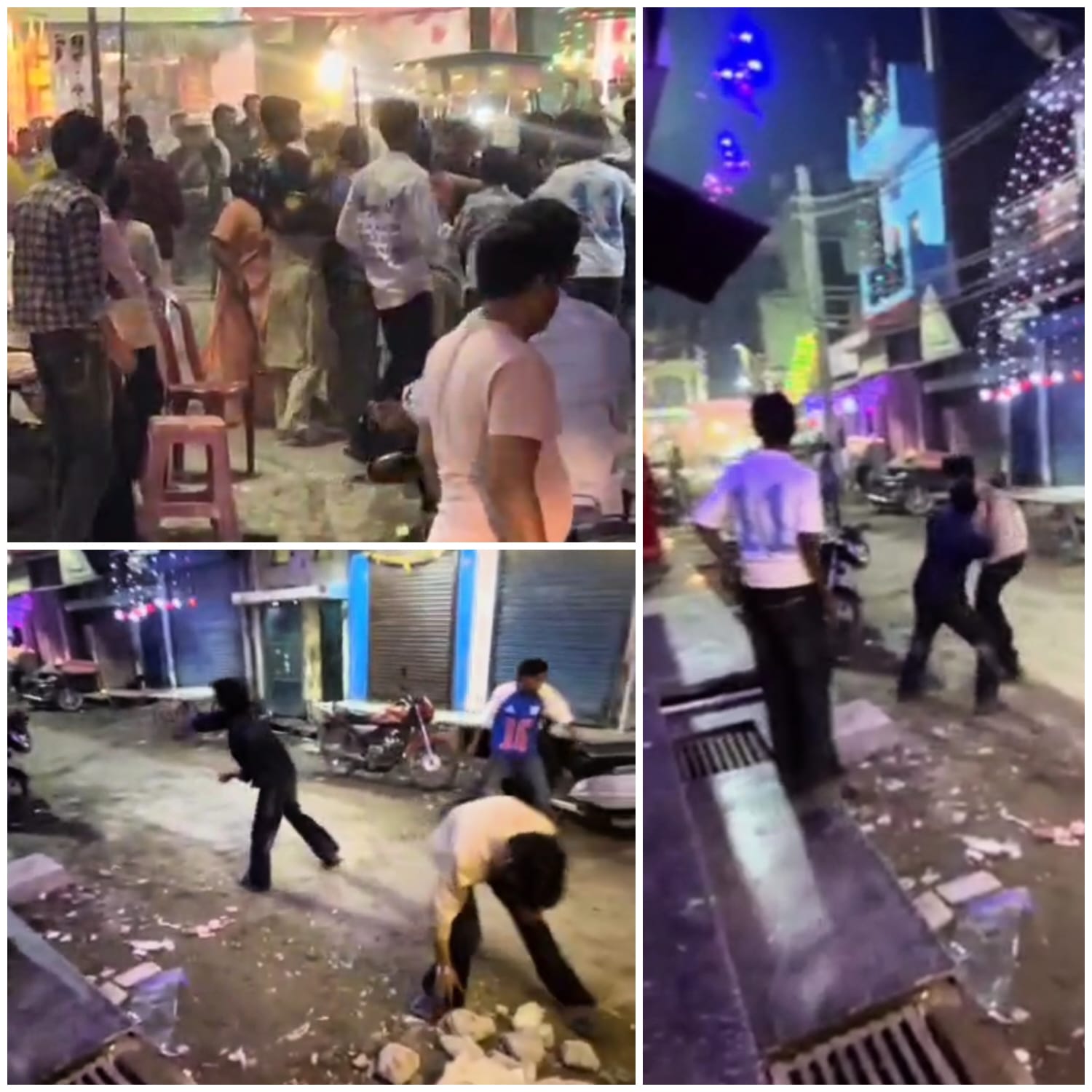 उत्तराखंड ऊधम सिंह नगर:- देखें Video-पटाखा जलने को लेकर हुआ विवाद, पथराव और लाठी डंडों से हुए हमले में 4 चोटिल……