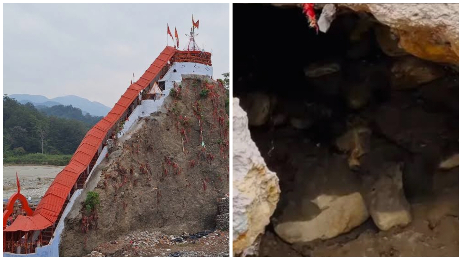 सुप्रसिद्ध गर्जिया मंदिर के टीले में मिली गुफा……