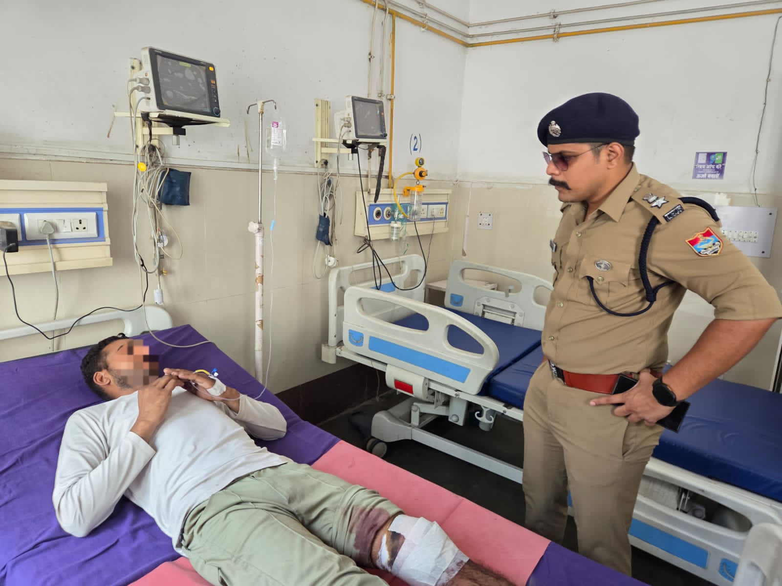 पुलिस के साथ हुई मुठभेड़ में गो तस्कर घायल, एक फरार…..