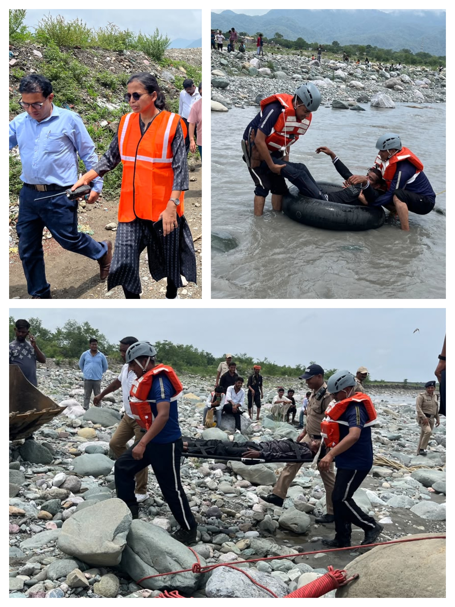 उफनाई गौला नदी में फंसे लोगों को किया रेस्क्यू, गंभीर घायलों को भेजा सुशीला तिवारी अस्पताल….