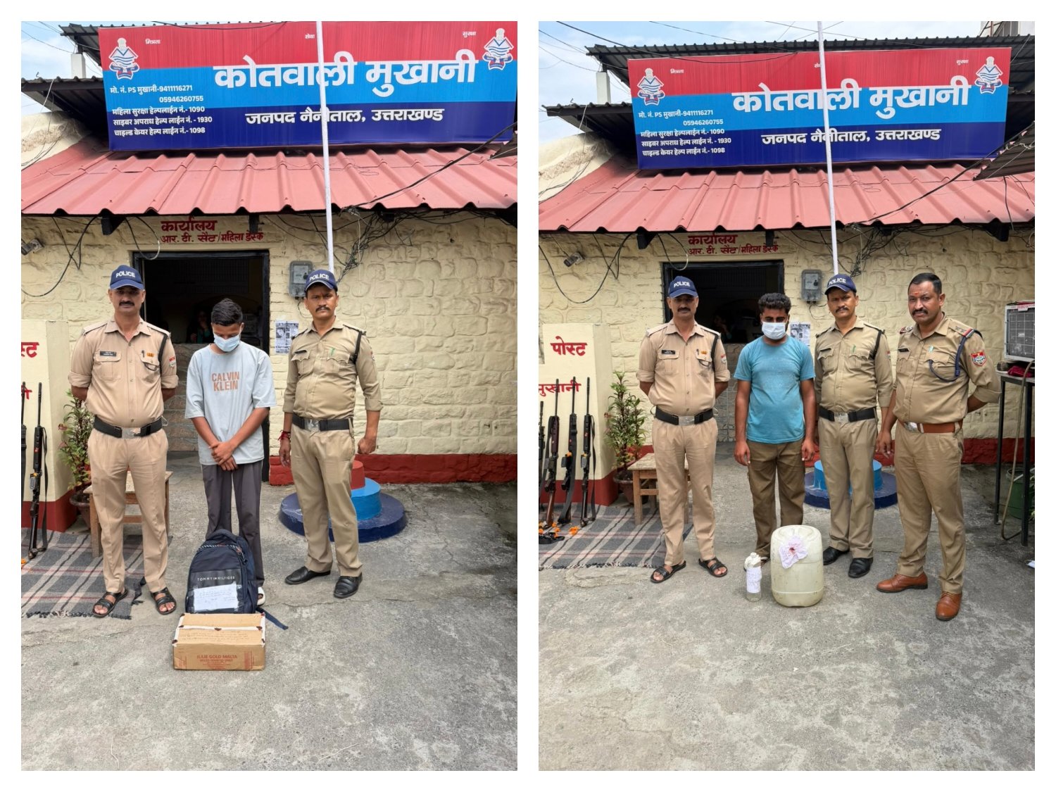 शराब तस्करों पर पुलिस का शिकंजा, दो अलग-अलग मामलों में 2 गिरफ्तार…..